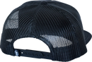FMF Fatty Trucker Hat Black HO25196905BLK – 5 Panel Snapback with Foam Front and Woven Label