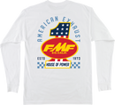 FMF America First Long-Sleeve T-Shirt - White, Medium - Part Number HO25119901WHTMD