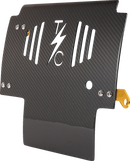 THRASHIN SUPPLY CO. Skid Plate - Carbon Fiber/Gloss - With Gold Brackets - FLHX/FLTRX TSC-3034-5