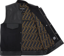 THRASHIN SUPPLY CO. Kanan Leather/Denim Riding Vest - Black - 3XL TMJ-13-13