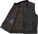 THRASHIN SUPPLY CO. Mulholland Leather Riding Vest - Black - Medium TMJ-14-09