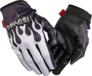 THRASHIN SUPPLY CO. Stealth Leather Palm Flame Gloves - Gray - Medium SV1-22-09