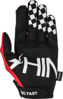 THRASHIN SUPPLY CO. Go Fast Stealth Gloves - Red - Medium SV1-18-09