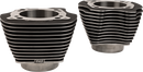 S&S CYCLE Cylinder Set - 4.320" Bore - Unhoned - Black w/Highlighted Fins - M8 910-1005A