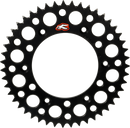 RENTHAL Rear Sprocket - Aluminum - 47 Tooth - Black - Gas Gas/Husqvarna/KTM 441U-428-47GPBK