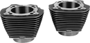 S&S CYCLE Cylinder Set - 4.320" Bore - Unhoned - Black Granite w/Highlighted Fins - M8 910-1007A