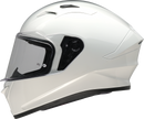 Z1R Talon Helmet – Solid White, XS | Aerodynamic Motorcycle Helmet with Removable Liner and UV Protection