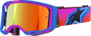 ALPINESTARS GOGGLES Vision 8 Goggle - Corp - Blue/Purple/Orange - Red Mirror Lens 5101625-7286