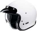 HJC V31 Solid White Open-Face Motorcycle Helmet - Size Large