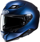 HJC F71 Helmet Solid Semi-Flat Metallic Blue 2XL - Lightweight Aerodynamic Design with Smart Bluetooth System