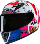 HJC Youth Y10 Mika Helmet with Advanced Polycarbonate Shell and Interchangeable Cheek Pads