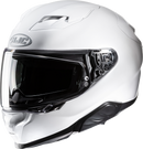 HJC F71 Helmet Solid White Large FA47NUS6XWHV – Lightweight Aerodynamic Motorcycle Helmet with Sunshield and Bluetooth Compatibility