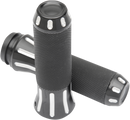 DRAG SPECIALTIES Custom Grips - TBW - Black Cut 354127
