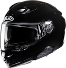 HJC F71 Helmet Solid Black Large with Integrated Bluetooth and Sun Visor