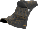 SADDLEMEN Pro Series SDC Performance Seat - w/ Backrest - Gold Stitch - Gripper - FXBB/FXST '18-'25 SC81830DB7