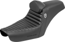 SADDLEMEN Step-Up Seat - Gripper - Black - with Backrest - FXD '96-'03 SC89604TB