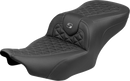 SADDLEMEN Roadsofa™ Seat - without Backrest - Gray Stitch - FLH/FLT '23-'25 823-07-21002