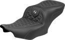SADDLEMEN Roadsofa™ Seat - without Backrest - Silver Stitch - FLH/FLT '23-'25 823-07-21005