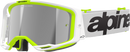 ALPINESTARS GOGGLES Vision 8 Goggle - Wordmark - White/Yellow Fluo - Silver Mirror Lens 5101325-2501