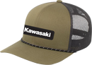 FACTORY EFFEX Kawasaki Explorer Braided Snapback Hat - Moss Green/Charcoal 29-86104