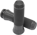 DRAG SPECIALTIES Custom Grips - Shot-Peened - TBW - Black 354132