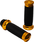 Performance Machine Contour Color Grips for Harley-Davidson - TBW - Gold (Part No. 0063-2104M-G)