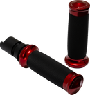 Performance Machine Contour Color Grips for 2024+ Harley-Davidson - Red (Part No. 0063-2105M-R)