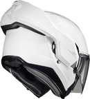 HJC i100 Modular Helmet - Solid White, Medium – Lightweight with Advanced Ventilation and Bluetooth Compatibility