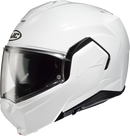 HJC i100 Modular Helmet - Solid White, Medium – Lightweight with Advanced Ventilation and Bluetooth Compatibility