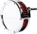 Feuling Parts Slim BA Air Cleaner Kit for '93-'99 EVO Big Twin - Chrome with Red Filter (Part