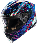 ICON Threshold™ Modular Helmet - Synthwave Lazer Cobra Blue - Medium (Part