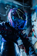 ICON Threshold™ Modular Helmet Synthwave Lazer Cobra Blue 2XL - Part 0100-2733