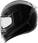 ICON Airframe Pro™ Helmet - Solid Gloss Black, Small | Lightweight Fiberglass Shell with Advanced Ventilation and Shield System