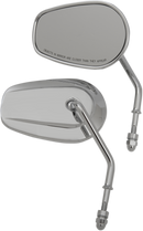 DRAG SPECIALTIES Mirrors - OEM/Replacement - Side View - Teardrop - Short Stem - Chrome - Pair M60-6385C