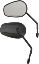 DRAG SPECIALTIES Mirrors - OEM/Replacement - Side View - Teardrop - Long Stem - Black - Pair M60-6386MB