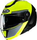 HJC i91 Modular Helmet Bina MC3H XS by HJC Part 408262 - Lightweight Touring and Cruising Helmet with Sun Visor and Bluetooth Compatibility