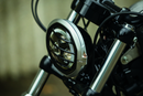 Kuryakyn Dillinger Headlight Trim 5-3/4" Silver – Custom Fit for Harley Sportster, Dyna, and Softail Models