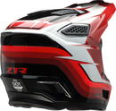 Z1R Dirt Maxx Helmet Vortex Red/White XS - Injection Molded Polycarbonate Shell with Dual Density EPS Liner