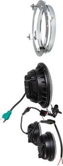 Led Headlight/Passing Lamp Set Chrome