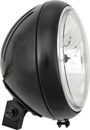 7" Headlight Grooved 60/55w Black