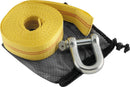 QuadBoss Heavy Duty Tow Strap - 20 Foot with Steel Shackle and Mesh Bag