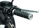 Kuryakyn Dillinger Grips Throttle-By-Wire Silver – Powersports Handlebar Grip with Vibration Dampening and Multi-Use Features