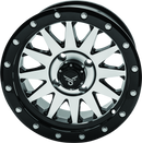 QuadBoss Wagon 14x7 Wheel - 5+2 Offset, 4/110 Bolt Pattern, Black Machined Finish
