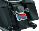 Kuryakyn Curved License Plate Mount for Harley-Davidson Touring & Road Models - Chrome or Gloss Black