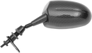 PARTS UNLIMITED Mirror - Side View - Teardrop - Carbon Fiber - Left - Each KA92-1LH