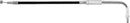 Bikers Choice 66057 Black Vinyl Throttle Cable for Harley 1976-1980 with 38.5 Inch Length