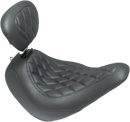 MUSTANG Wide Tripper™ Seat - with Driver's Backrest - Diamond Stitching 83043