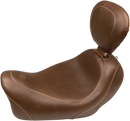 MUSTANG Seat - Wide Tripper™ Solo - with Backrest - Smooth - Brown 79796