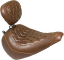 MUSTANG Seat - Wide Tripper™ Solo - with Backrest - Diamond - Brown 83022
