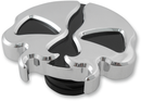 DRAG SPECIALTIES Gas Cap - Non-Vented - Split Skull - Chrome 78049